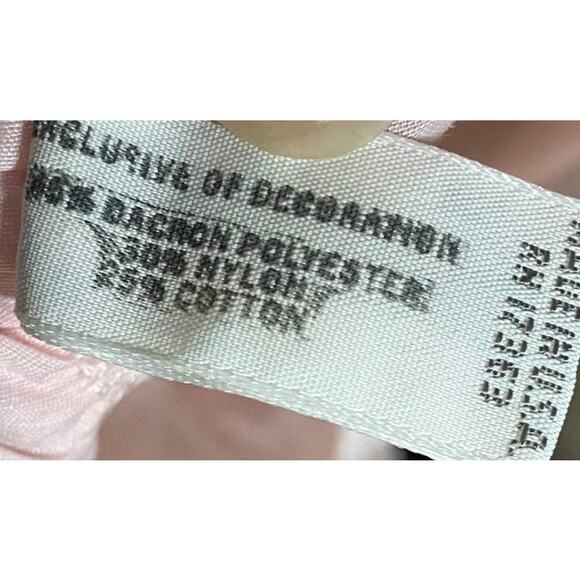 Vintage Nightgown Embroidered Neck Ruffled Short Sleeves Mini Pink Womens Medium - Picture 9 of 9